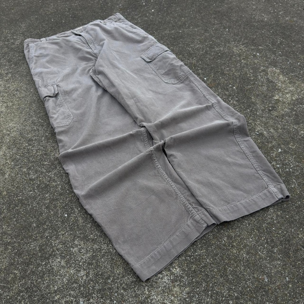 Vintage 90s Weekend Off Wide Leg Corduroy Pants Earth Tones Baggy Y2K 38x32 C1